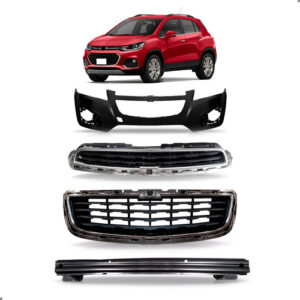 Kit Frente Para Tracker 2014 A 2016 Parachoque Grade E Alma Preto
