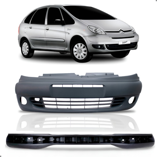 Parachoque Para Citroen Picasso 1999 A 2007 + Alma Dianteira Preto