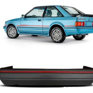 Parachoque Traseiro Escort Xr3 Preto 87/94 C/ Friso Vermelho