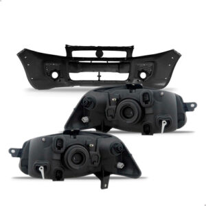 Kit Parachoque/par Faróis Strada Working 2014 Até 2018 Novo Preto