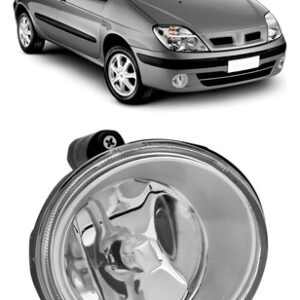 Farol Milha Megane Scenic 01/09 Redondo Lente Lisa 1ª Linha Direita
