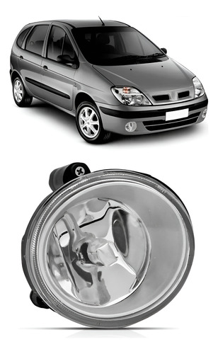 Farol Milha Megane Scenic 01/09 Redondo Lente Lisa 1ª Linha Direita
