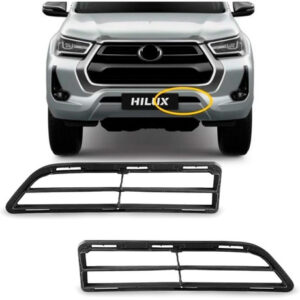 Par Grade Inferior Parachoque Dianteiro Hilux Srv 2021 2022 Preto