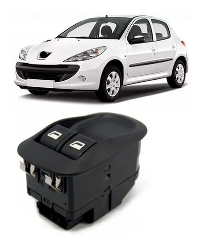 Tecla Botão Acionamento Vidro Dupla 206 207