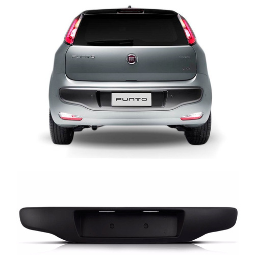 Moldura Do Parachoque Traseiro Punto 2013 2014 2015 Preta