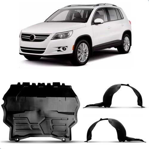 Kit Defletor Com Par De Aparabarro Tiguan 2009 A 2011