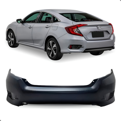 Parachoque Traseiro Para Civic Ex 2016 A 2019 1a Linha