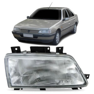 Farol Peugeot 405 94 95 96 97 Foco Simples Cromado 1ª Linha - Direito/passageiro