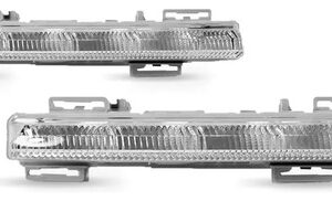 Kit Mercedes C180 2011 A 2013 Parachoque E Par Led Diurno Preto