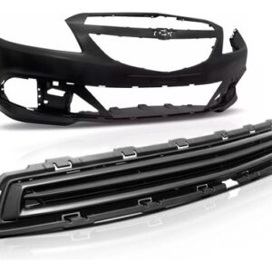 Parachoque Dianteiro + Grades Prisma Lt 2013 2014 2015 2016 Preto