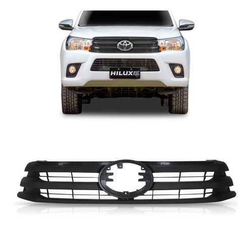 Grade Radiador Toyota Hilux 2016 2017 2018 Preta Preto