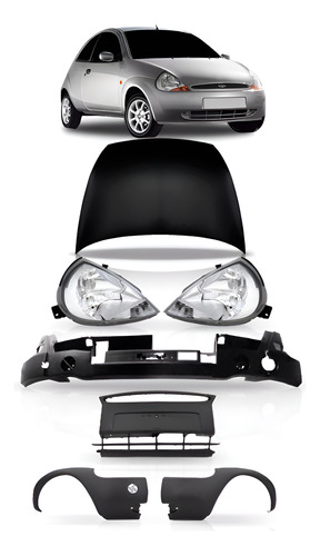 Kit Frente Ka 1997 98 99 2000 Capo + Jogo C/ 03 Parachoques