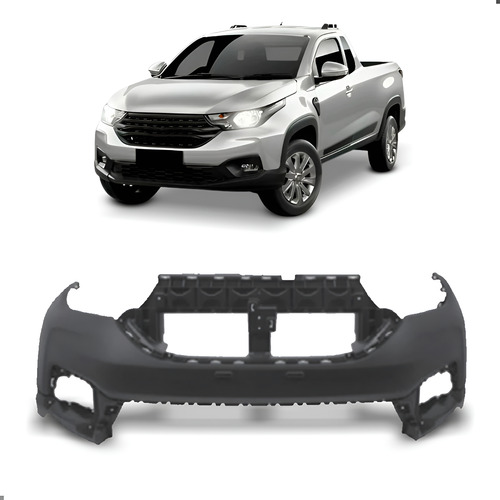 Parachoque Dianteiro Superior Strada 2020 A 2025 1a Linha  Preto