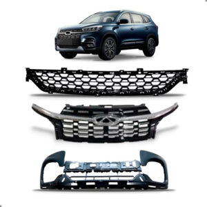 Kit Parachoque Para Tiggo 8 2021 2022 A 2025 C/par Grades - Preto