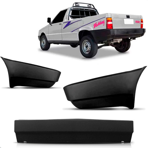 Kit Envolvente Traseiro Fiorino Pickup 95 A 04 Com Ponteiras