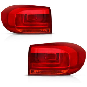 Par Lanterna Traseira Canto Tiguan 2012 A 2017 Vermelho