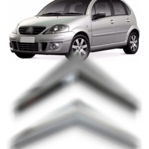 Emblema Grade Radiador Para Citroen C3 2009 A 2012 Cromado