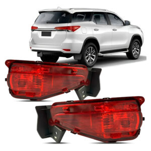 Par Refletor Parachoque Traseiro Hilux Sw4 2016 A 2020 Vermelho