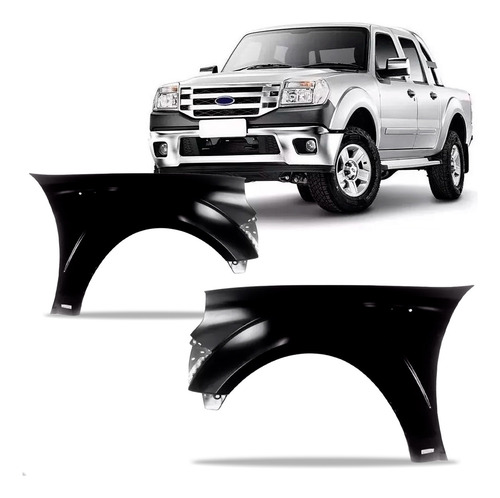 Par Paralama Para Ford Ranger 2010 A 2012