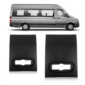 Par Friso Lateral Coluna Sprinter 2012 A 2016 Com Furo Preto