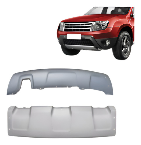 Par De Apliques Para Renault Duster 2010 A 2015 Cinza