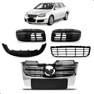 Kit Frente Parachoque Para Jetta 2007 2008 2009 2010 Preto