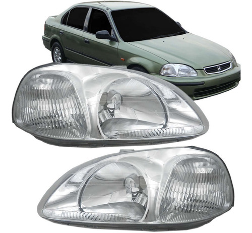 Par Farol Honda Civic 1996 1997 1998