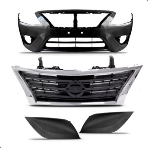Kit Parachoque Versa 2016 2017 2018 2019 Dianteiro Preto