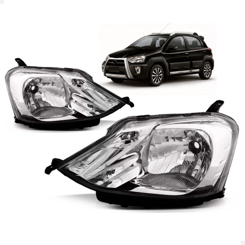 Par Farol Etios Cross 2012 A 2016 Mascara Cromada