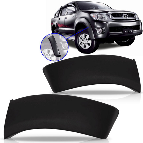Par Aplique Do Parachoque Pickup Hilux Srv 2009 2010 2011
