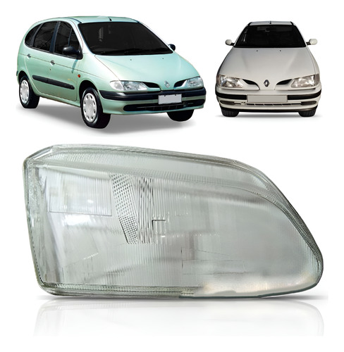 Lente Farol Megane E Senic 1996 1997 1998 1999 Direito