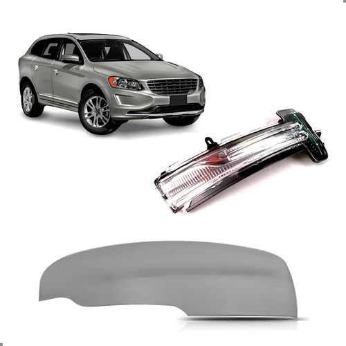 Kit Capa E Pisca Retrovisor Volvo Xc60 2014 A 2017 Direita Direito