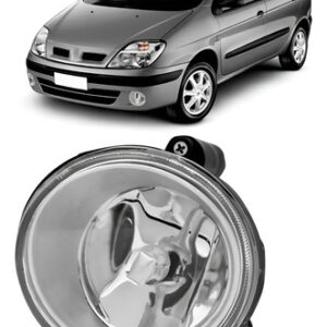 Farol Milha Megane Scenic 01/09 Redondo Lente Lisa 1ª Linha Esquerda