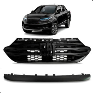 Tela Frontal Para Nova Strada Pickup 20/2025 Com Friso Preto Preto