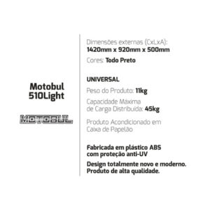 Kit Travessa Tr4 2010 Á 2012 Prata + Bau Maleiro 510 Litros Preto