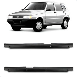 Par Soleira Para Fiat Uno 1988 A 2010 Dianteira 4 Portas - Preto