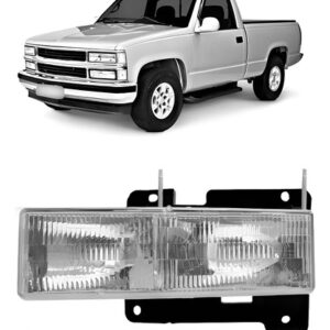 Farol Silverado 98 99 2000 01 02 03 04 2005 06 Gm 1ª Linha - Esquerdo/motorista