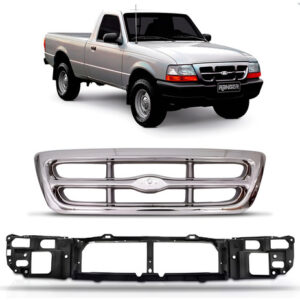Kit Grade E Painel Mini Frente Ranger 4x2 98 A 2004 Cromada
