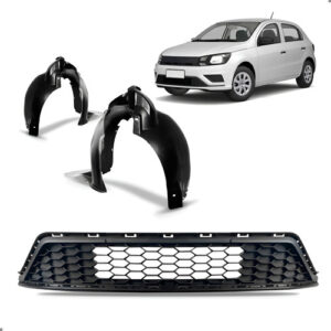 Kit Par Parabarro Para Gol 2018 A 2023 Com Grade Inferior Preto