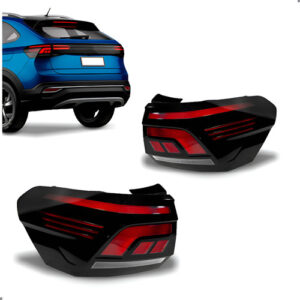 Par Lanterna Traseira Para Nivus 2020 A 2026 Com Led Ambos Lados