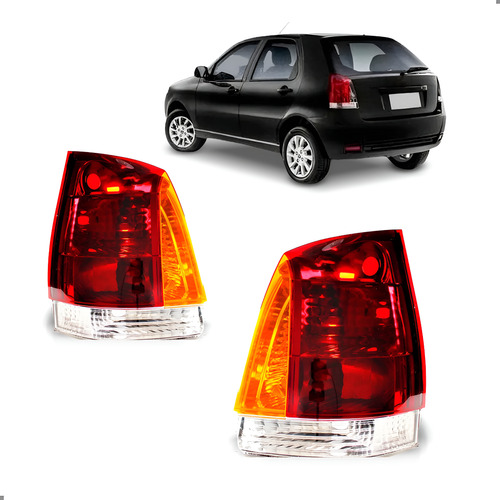 Par Lanterna Traseira Para Palio 2004 2005 A 2011 Tricolor Ambos Lados