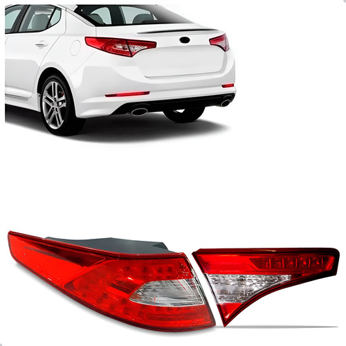 Jogo Lanterna Optima 2013 A 2015 Canto E Tampa Lado Esquerdo Esquerdo Vermelho