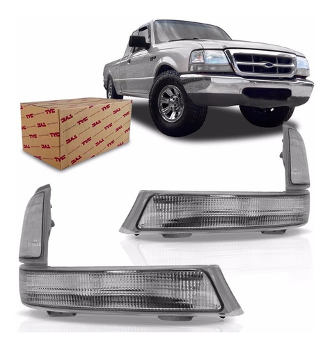 Par Lanterna Sinaleira Ranger 98 99 00 01 02 03 04 Cristal  Cristal