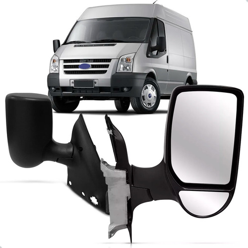 Par Retrovisor Transit 2007 A 2014 Fixo C/ Braço Longo