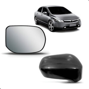 Kit Capa E Lente De Retrovisor New Civic 2007 A 2011 Direita Direito