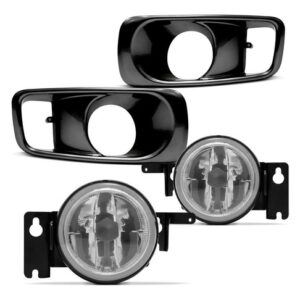 Kit Farol Neblina Milha Civic 1999 2000 Com Grade Preta