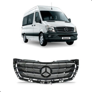Grade Radiador Para Sprinter 2016 A 2019 Cor Preta Preto