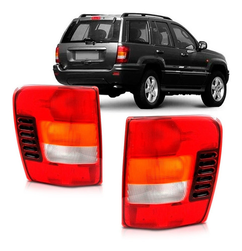 Par Sinaleira Traseira Grand Cherokee 1999 A 2004 Tricolor