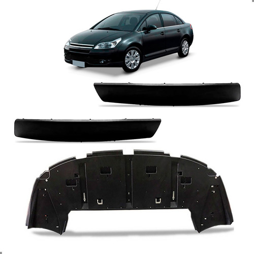 Kit Molduras E Defletor Para C4 Pallas 2008 A 2014