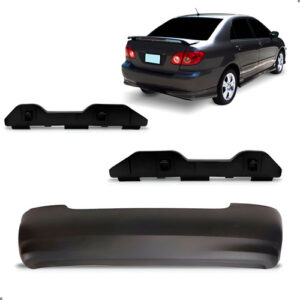 Parachoque Traseiro Para Corolla 2003 A 2008 Com Par Guia